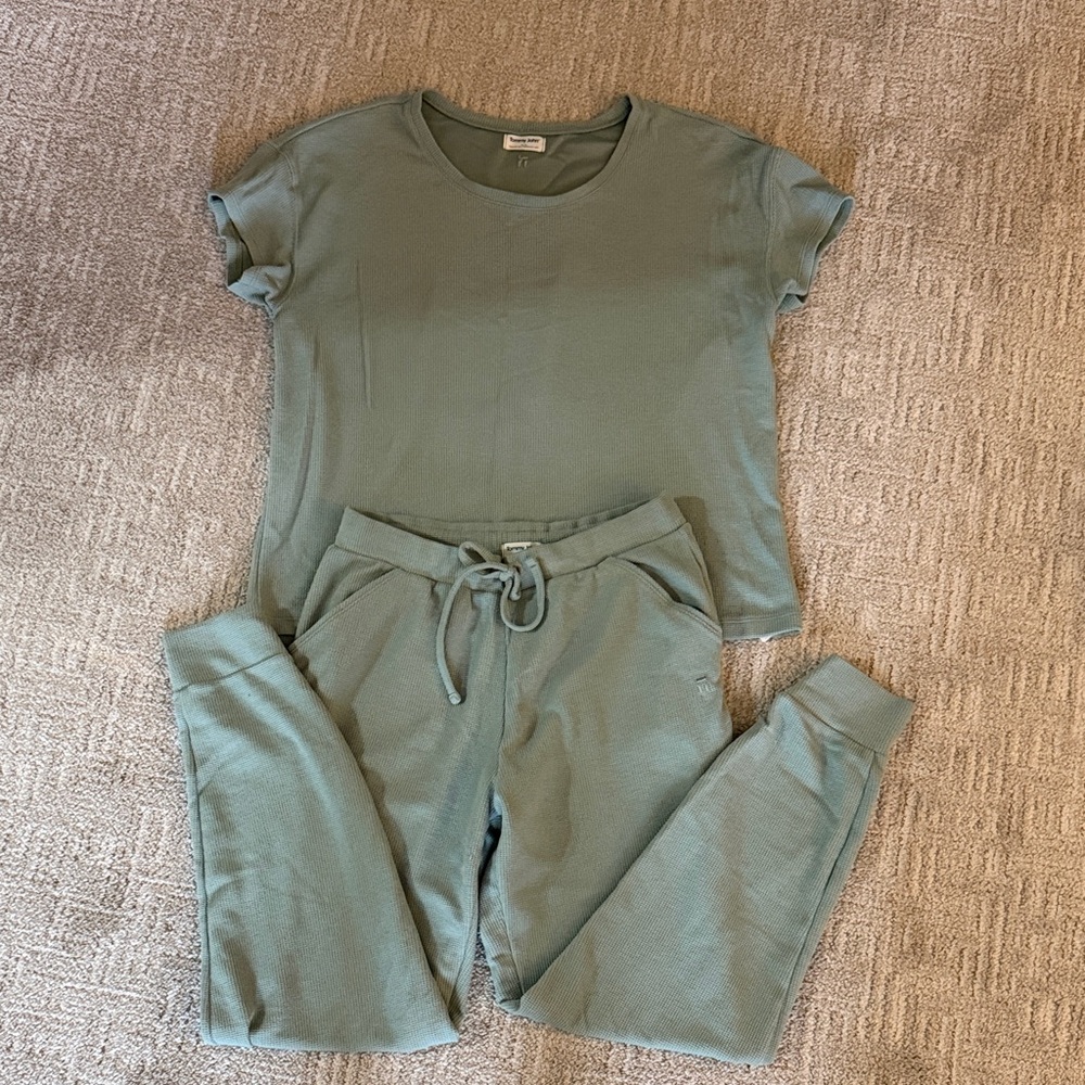 Tommy John Zen Waffle Knit set XS